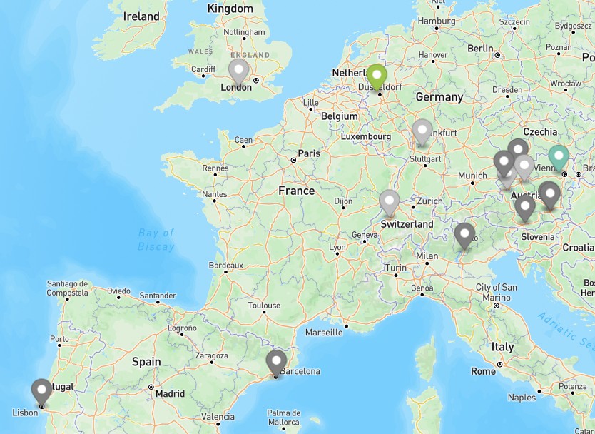 Screenshot mit AgroBiogel Partner weltweit